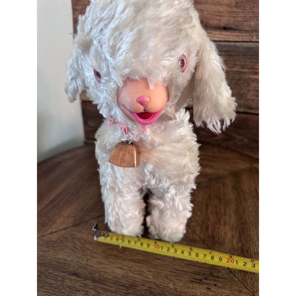 Vintage 1950s Gund J Swedlin Rubber Face Lamb Plush Sheep White Kitsch Tagged - Picture 8 of 11